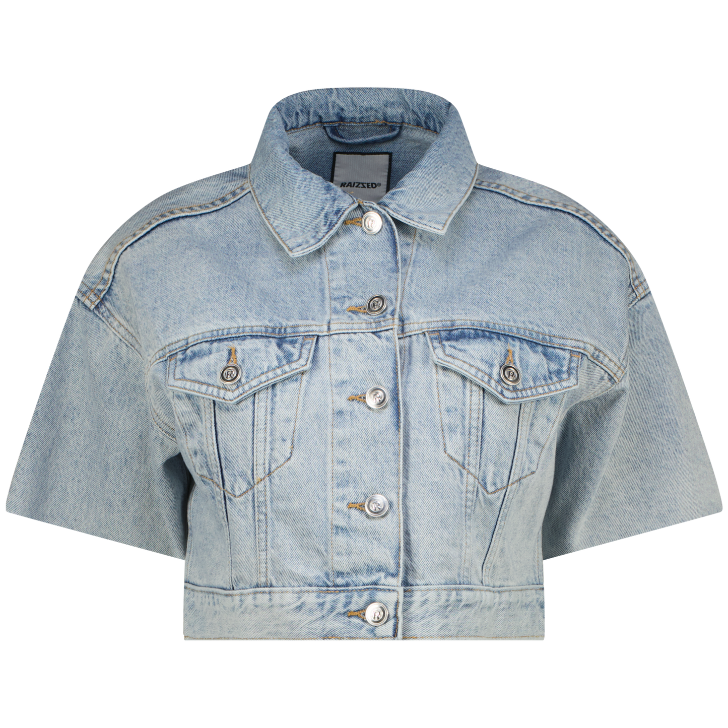 Clementine Croped Denim Jacket- Raizzed