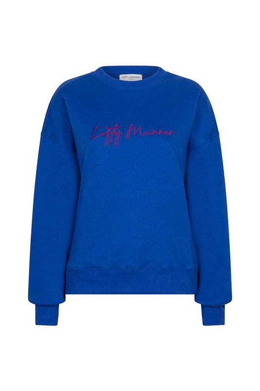 Sweater Sam Blauw - Lofty Manner